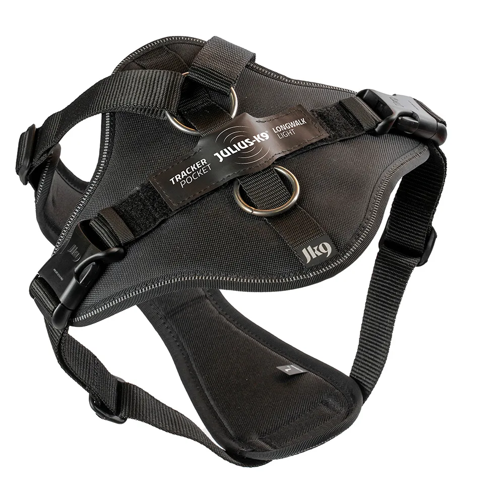 Longwalk Light hondentuig met trackerzakje maat L: Borstomvang: 66 - 86 cm hond by Julius-K9 – product photo
