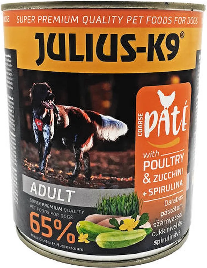 Natvoer Hond - Paté - Kip & Courgette - 4 x 800g by Julius-K9 – product photo