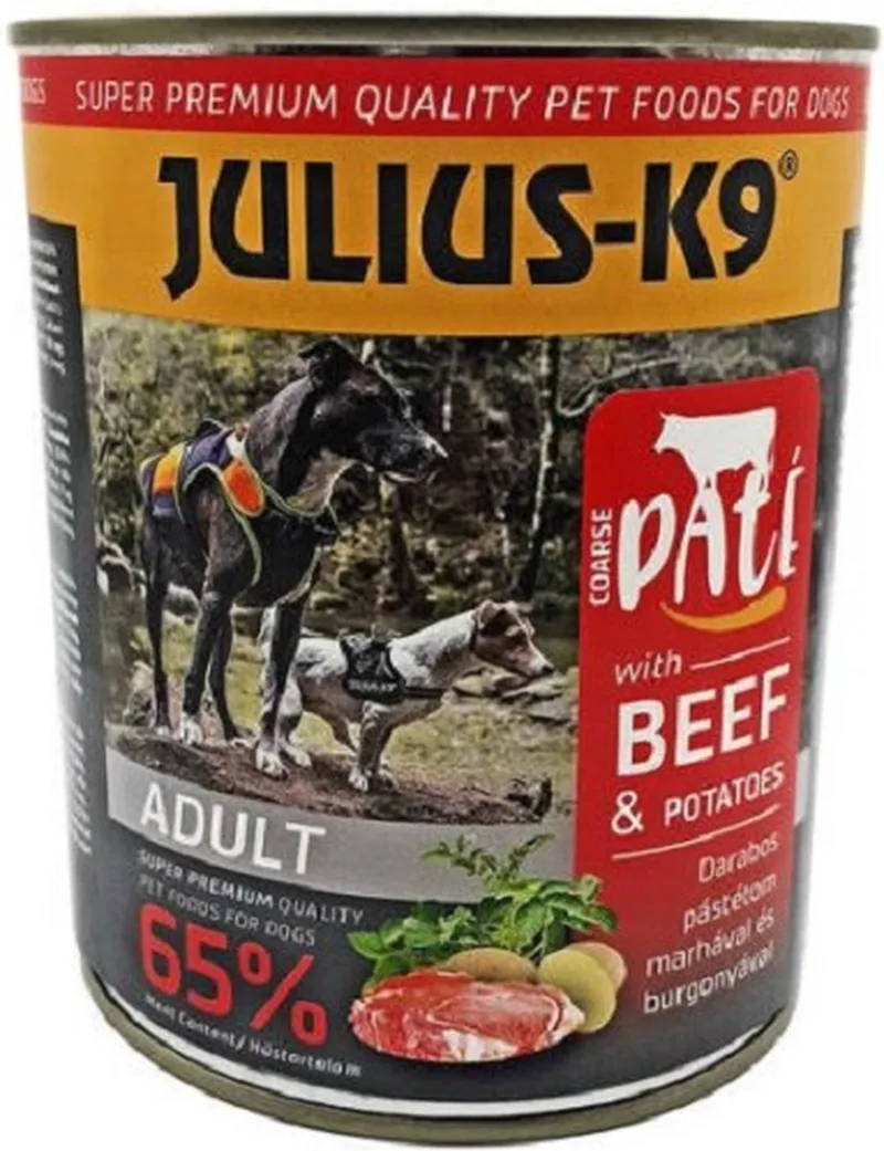 Natvoer Hond - Paté - Rund & Aardappel - 4 x 800g de Julius-K9 – photo produit