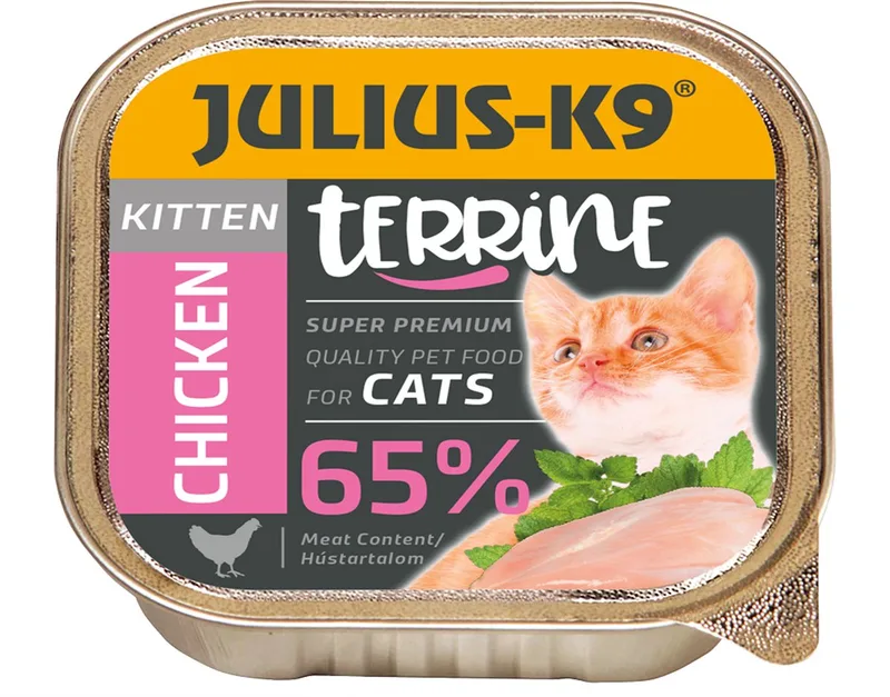 Natvoer kat - Natvoer voor kittens – Zachte kattenpaté met kip - 5 x 100g de Julius-K9 – photo produit