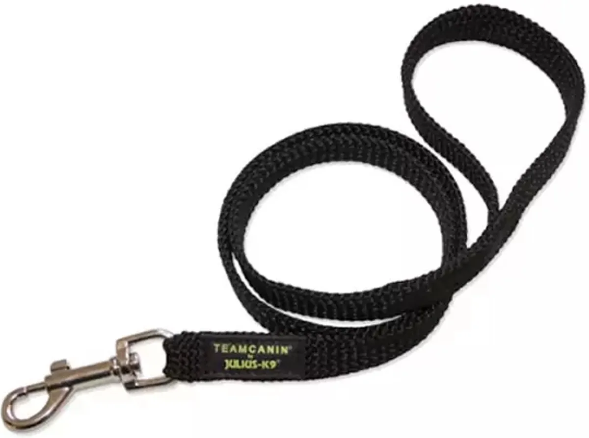 Team Canin lijn zonder handvat - 1.2 m X 20 mm von Julius-K9 in Schwarz – Produktfoto