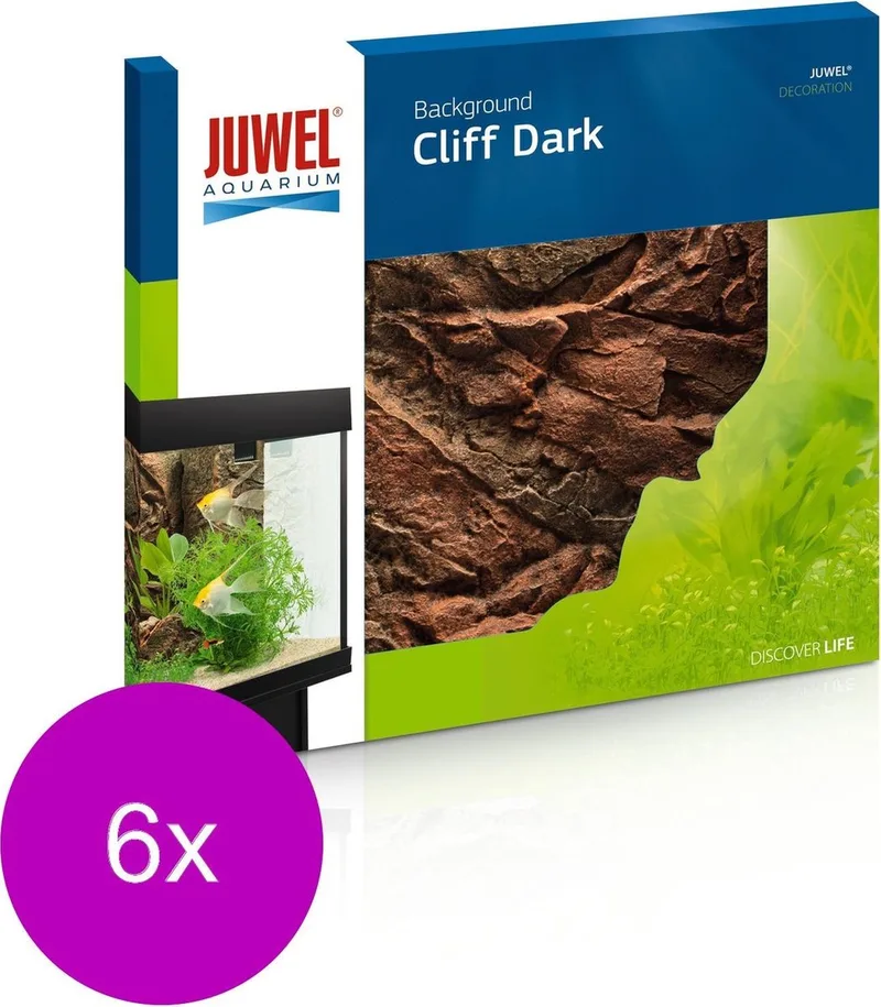 Achterwand Cliff Dark - Aquarium - Achterwand - 6 x 60x55x3 cm by Juwel in Brown – product photo
