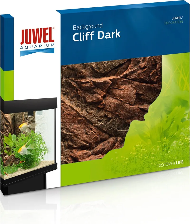 Aquarium Achterwand Cliff Dark - Aquariumdecoratie - Bruin - 60 x 55 cm by Juwel in <> – product photo