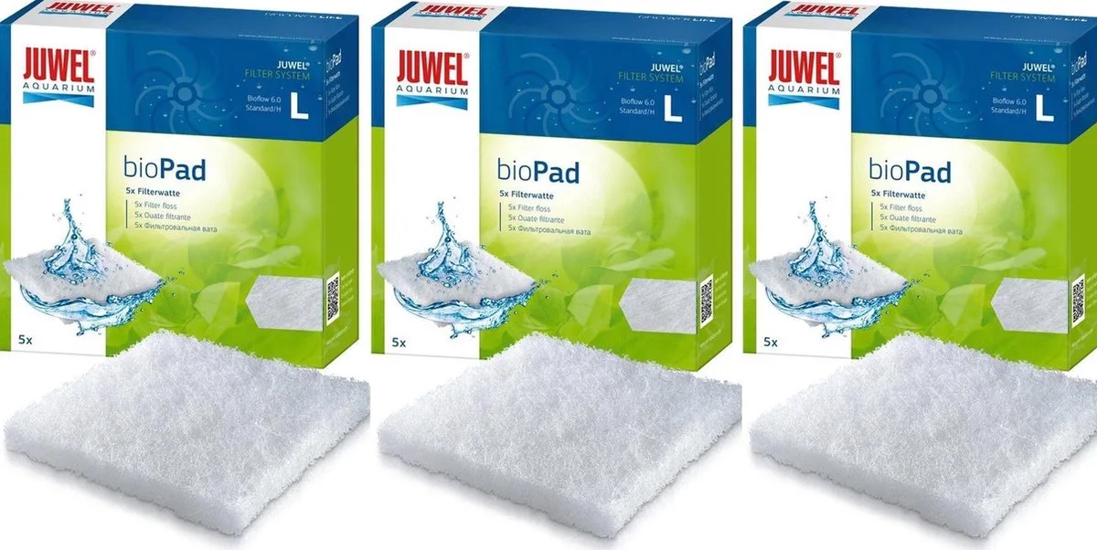 biopad L filterwatten - Wit - 3 stuks van Juwel – productfoto