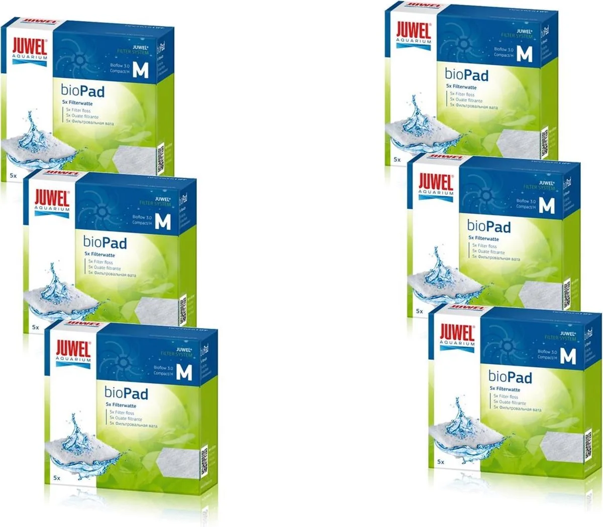 Biopad M Compact - Filtermateriaal - 6 x 9.9x9.9x1 cm Compact de Juwel – photo produit