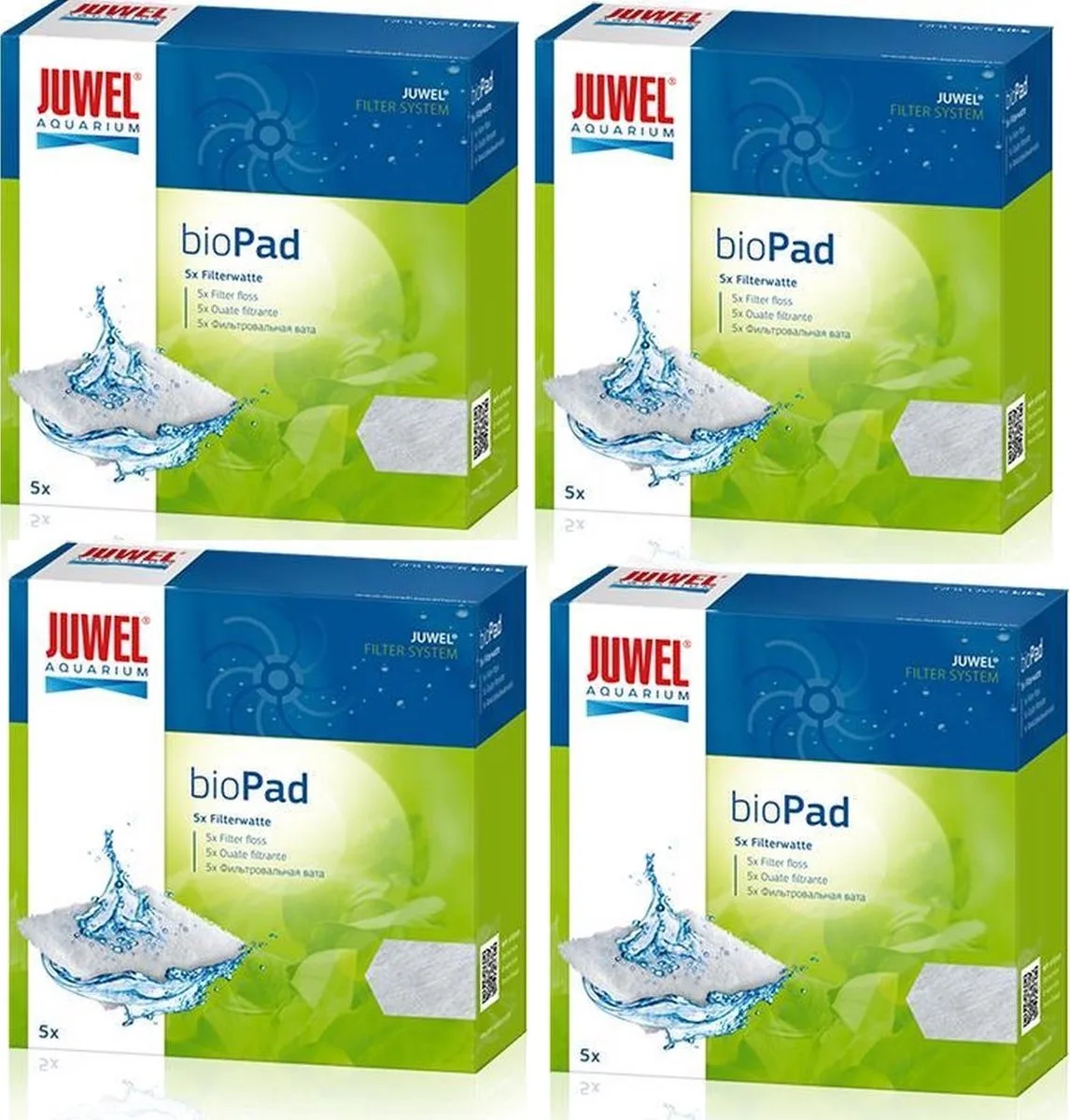 Biopad M (compact) - Watten - Filtermateriaal - Wit - 4 stuks de Juwel – photo produit
