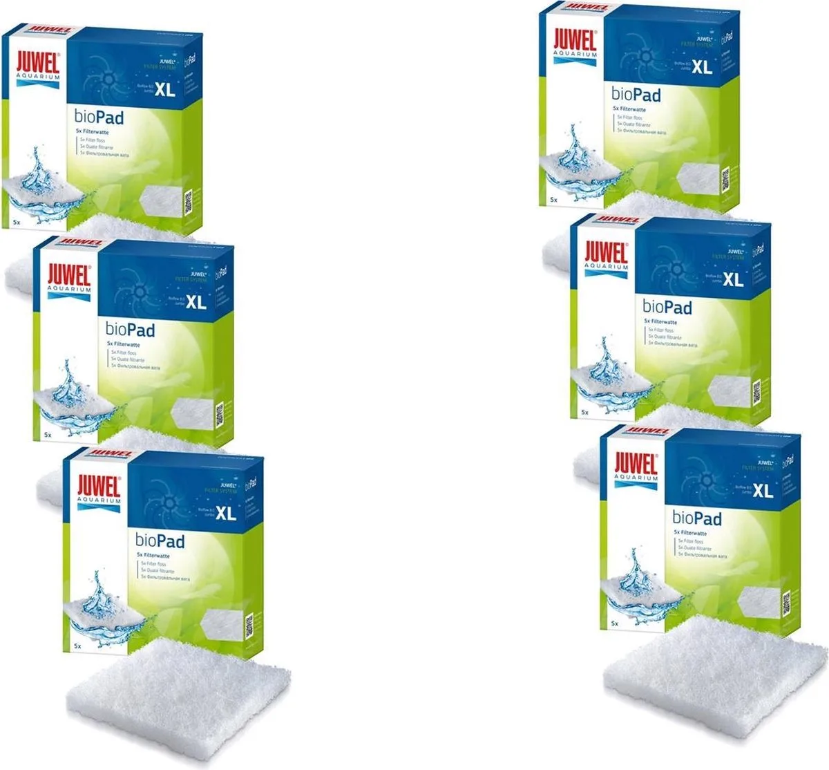 Biopad Xl Jumbo - Filtermateriaal - 6 x 15.3x15.3x1 cm Jumbo de Juwel – photo produit