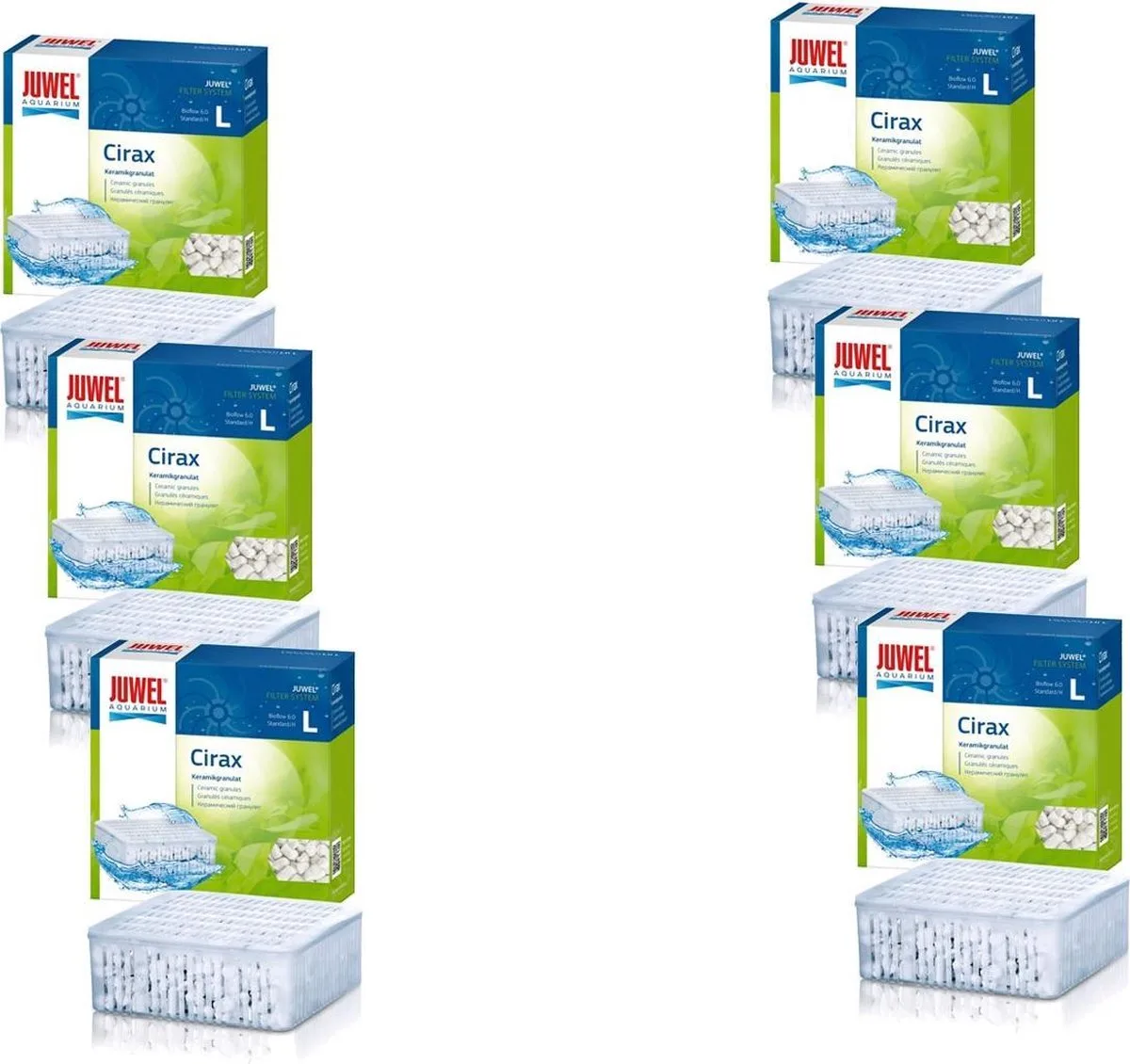 Cirax L Standaard - Filtermateriaal - 6 x 350 g Standard de Juwel – photo produit