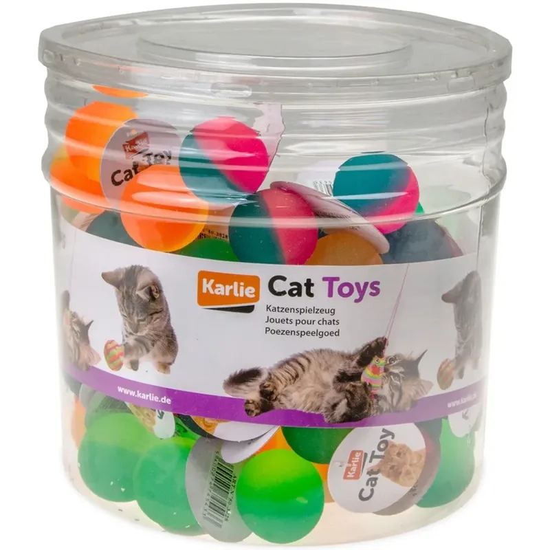 Bouncing Ball Tube Katten Speelgoed 60 Eenheden fra Karlie – produktbillede