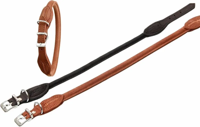 Collar buffalo round 37cm 6mm black verst/adj 31,5-34,5cm de Karlie en Noir – photo produit
