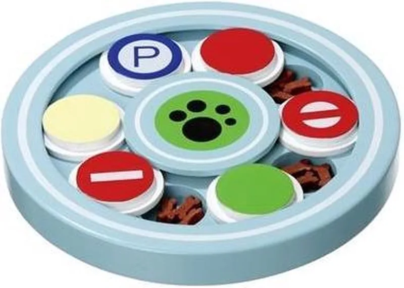 Flamingo speelgoed puppy Brain Train Candy de Karlie en Jaune – photo produit