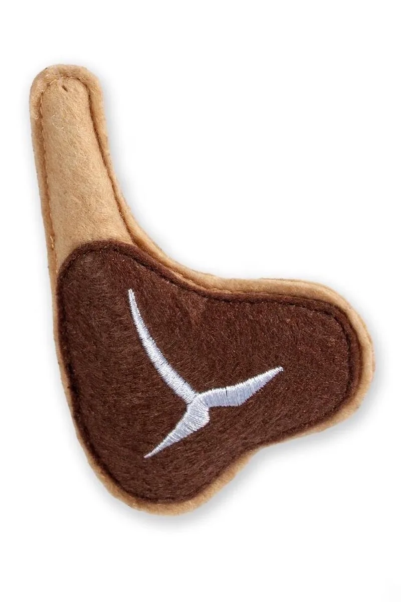 Kattenspeelgoed t-bone 8 cm textiel by Karlie in Brown – product photo