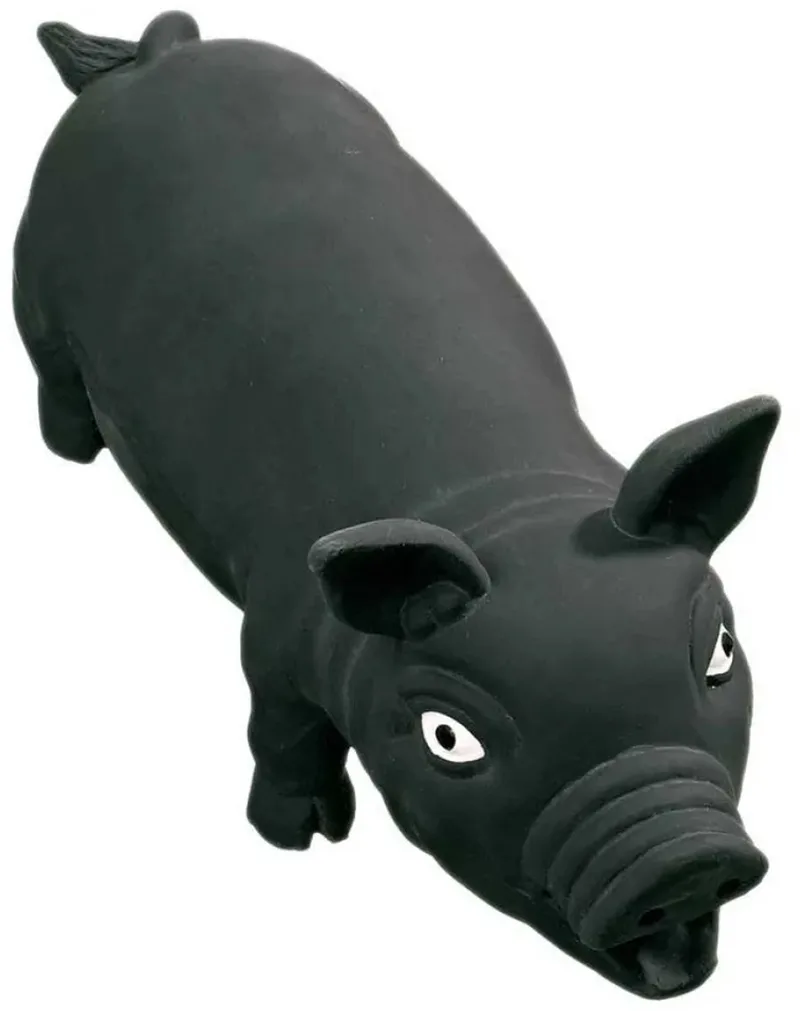 Jouet Pour Chien Cochon Latex de Karlie en Noir – photo produit