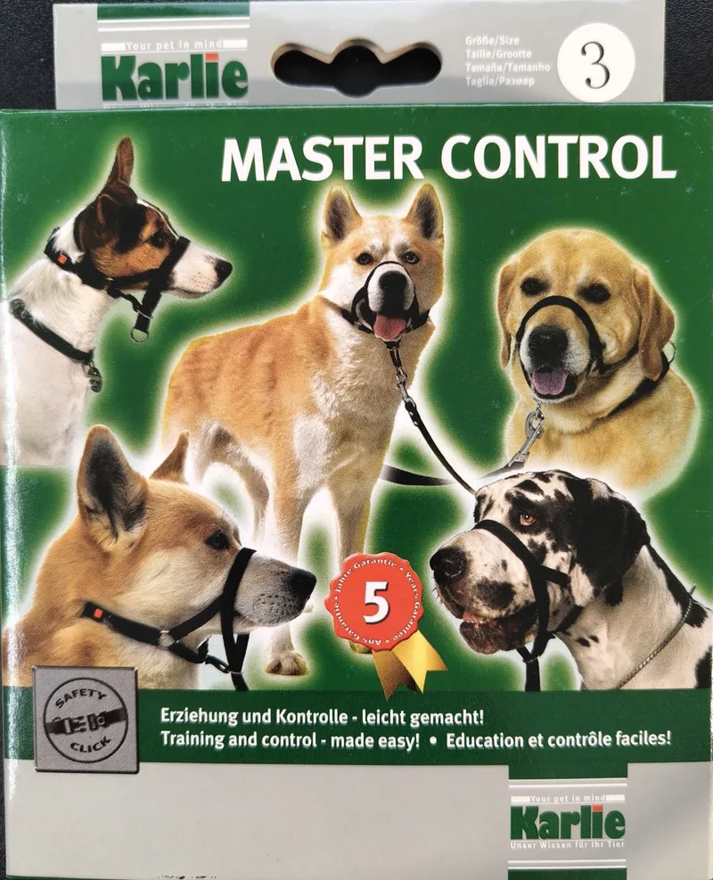 Master Control Hondenhoofdhalsband – Maat 3 – Trainings- en Controle Halster voor Honden von Karlie in Schwarz – Produktfoto