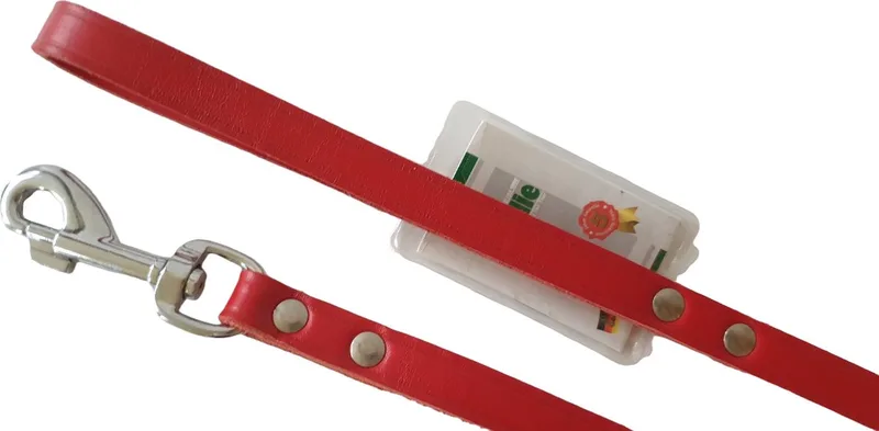 Rondo Hondenriem / Hondenlijn -Echt Leder - Geklonken - Breedte: 16 mm - Lengte: 100 cm de Karlie en Rouge – photo produit