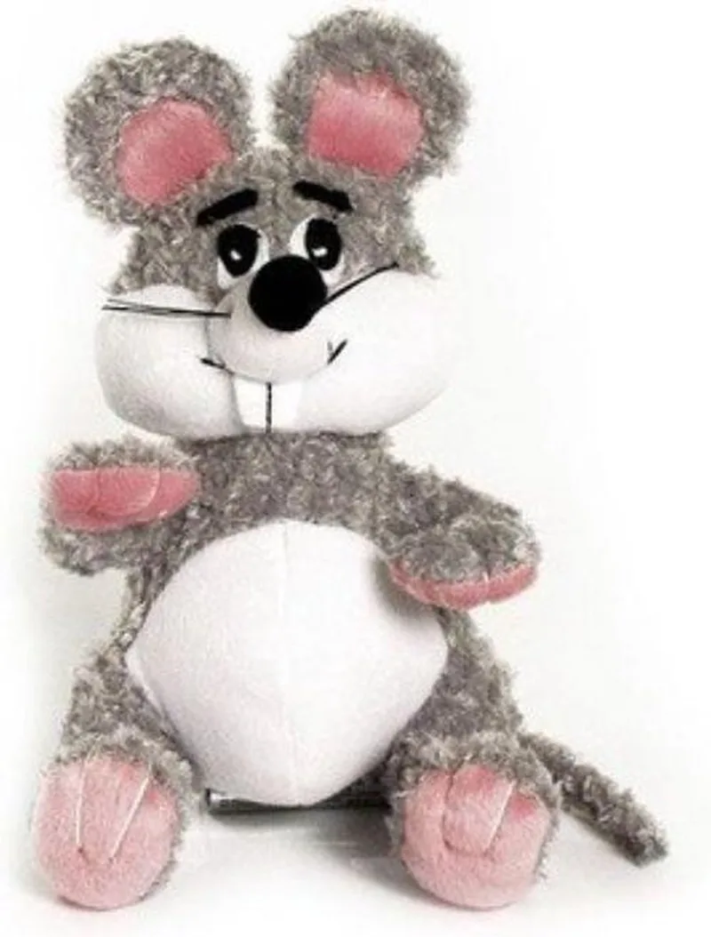 Timmy The Mouse Hondenspeeltje met Piep - 23 cm von Karlie in Grau – Produktfoto
