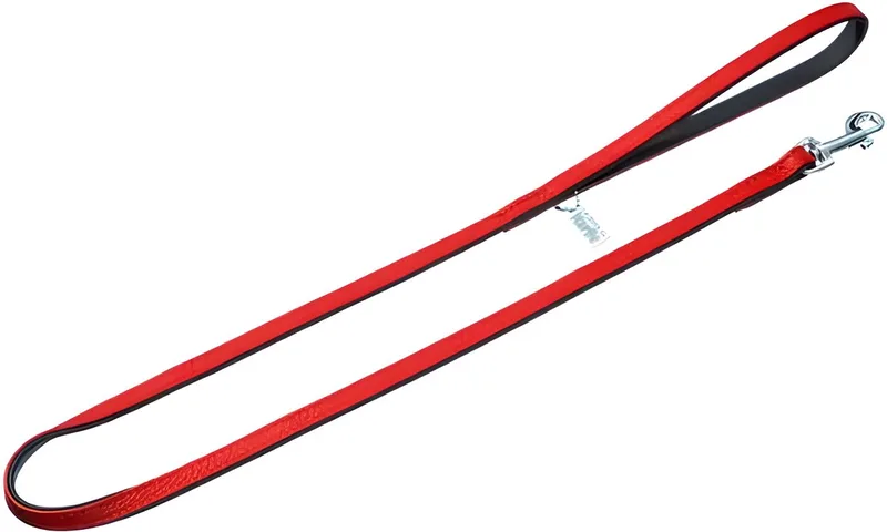 Vintage - Hondenriem - Leer - 100 x 2,2 cm van Karlie in Rood – productfoto