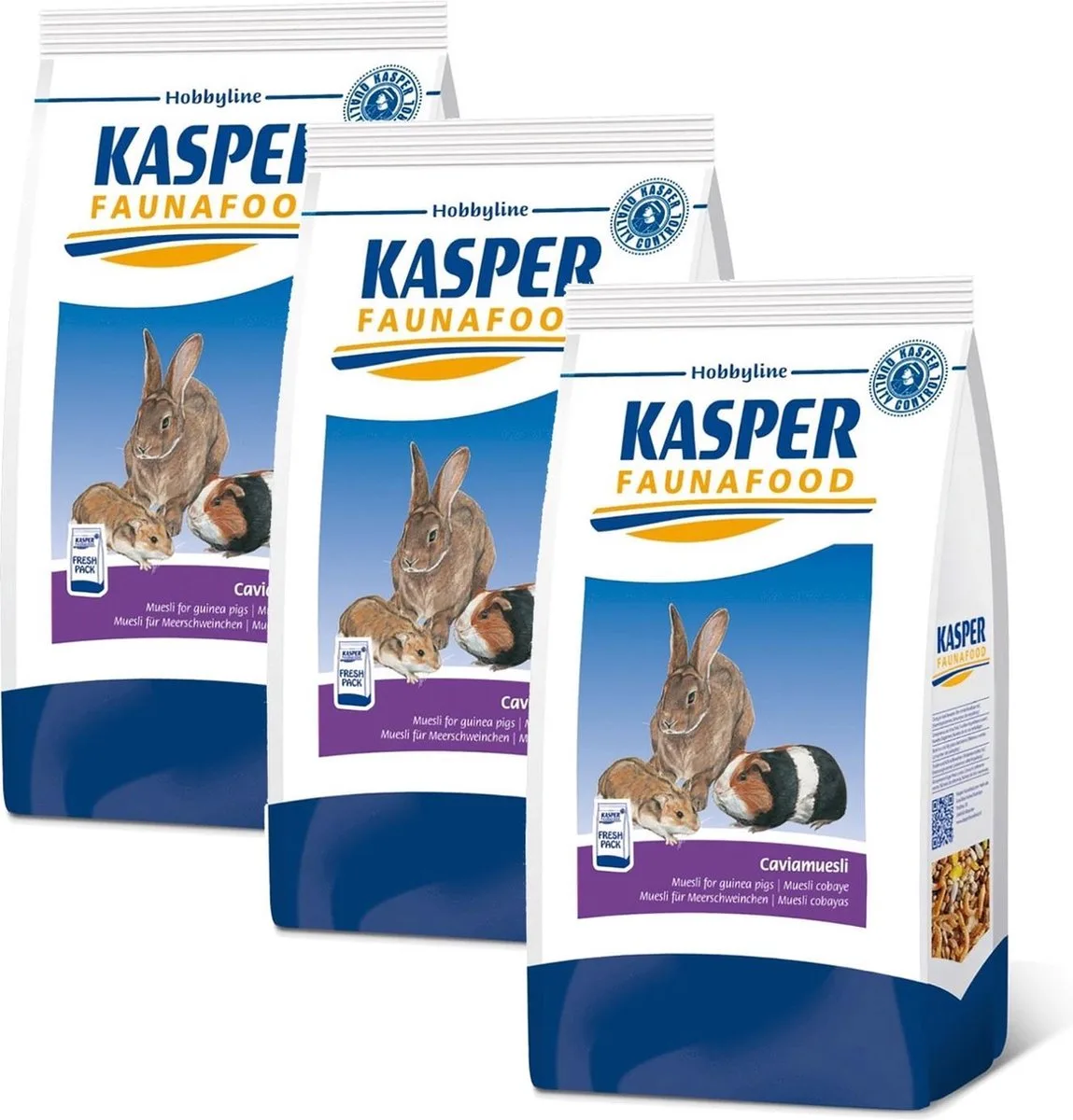 Caviamuesli - Caviavoer - 3 x 2.5 kg från Kasper Faunafood – produktbild