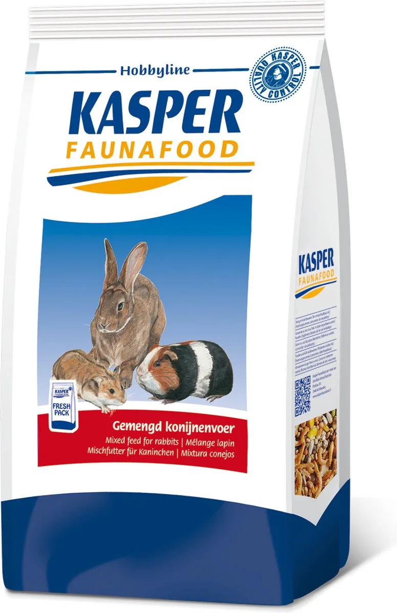 Hobbyline Gemengd Konijnenvoer met Rode Wortel - 3.5 kg de Kasper Faunafood – photo produit