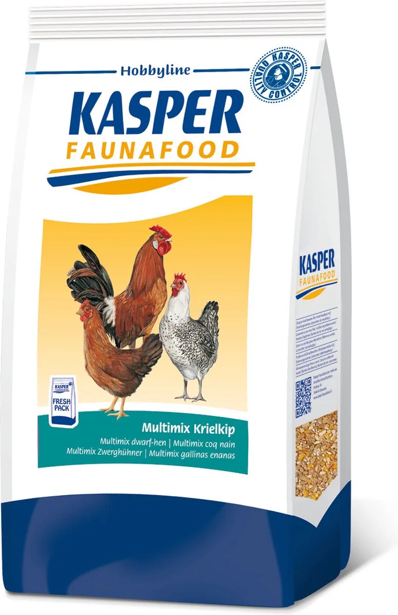 Hobbyline Multimix Krielkip - Kippenvoer - 4 kg de Kasper Faunafood – photo produit