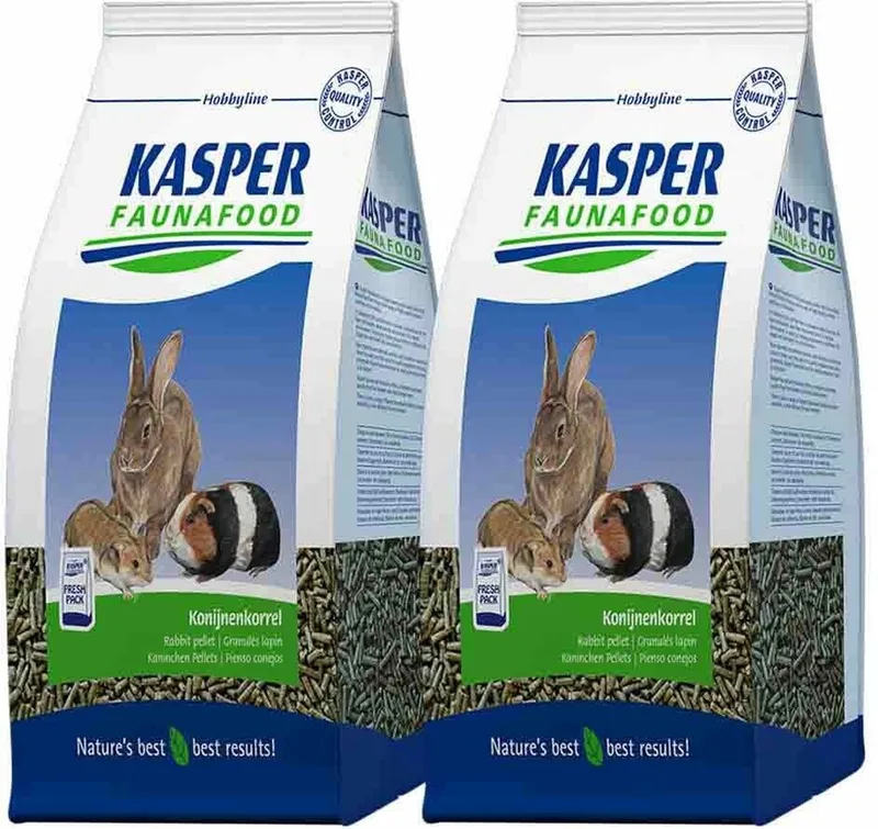 Konijnenkorrel Hobby - 2 x 4 kg - Voordeelverpakking von Kasper Faunafood – Produktfoto