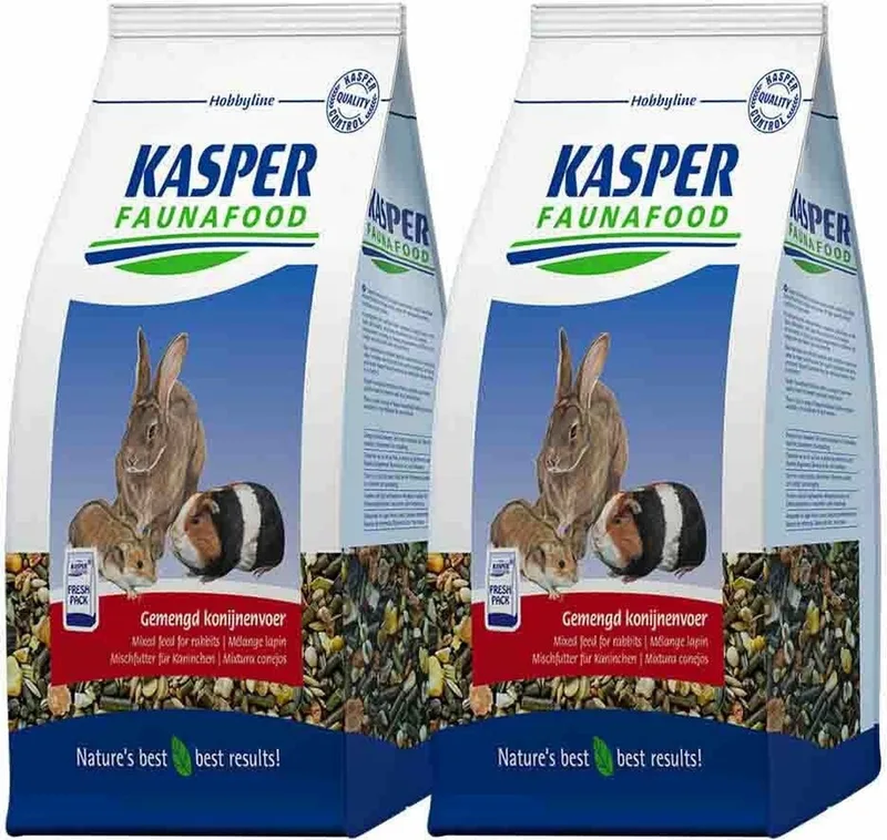 Konijnenvoer Gemengd - 2 x 3,5 kg - Voordeelverpakking von Kasper Faunafood – Produktfoto