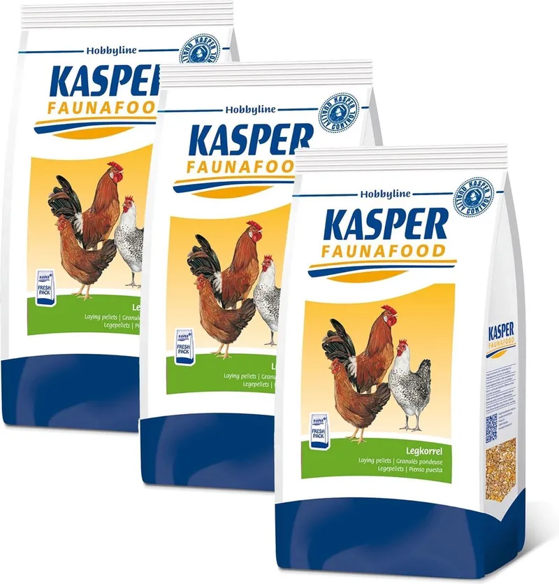 Legkorrel - Kippenvoer - 3 x 4 kg de Kasper Faunafood – photo produit