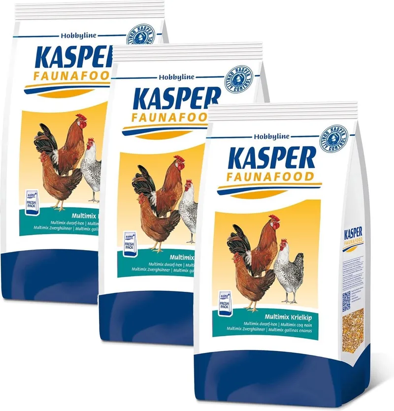 Multimix Krielkip - Kippenvoer - 3 x 4 kg von Kasper Faunafood – Produktfoto