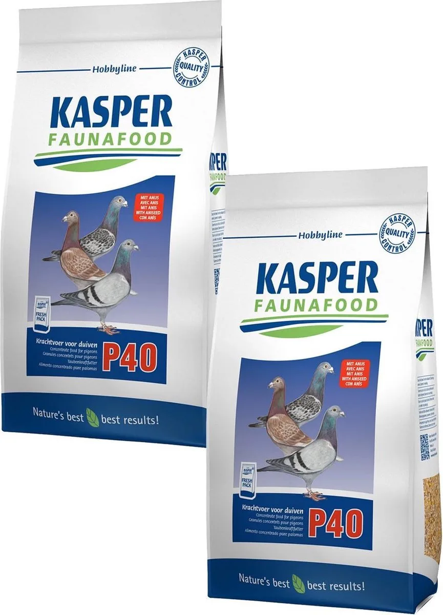 P40 Krachtvoer Voor Duiven - Duivenvoer - 2 x 4 kg by Kasper Faunafood – product photo