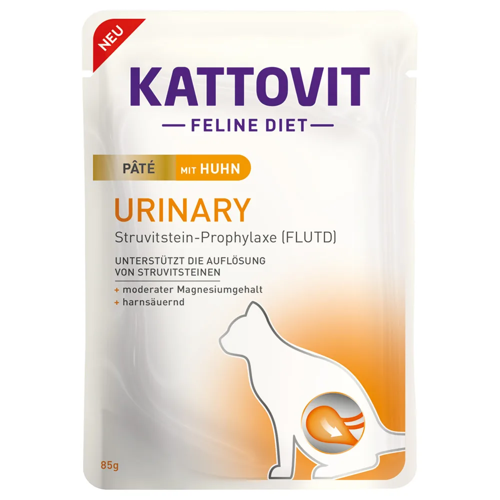 10 x 85 g Kattovit Urinary Paté met Kip kattenvoer nat by Kattovit – product photo