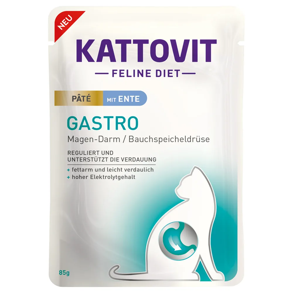 10x 85g Kattovit Gastro Paté met eend, nat kattenvoer van Kattovit – productfoto