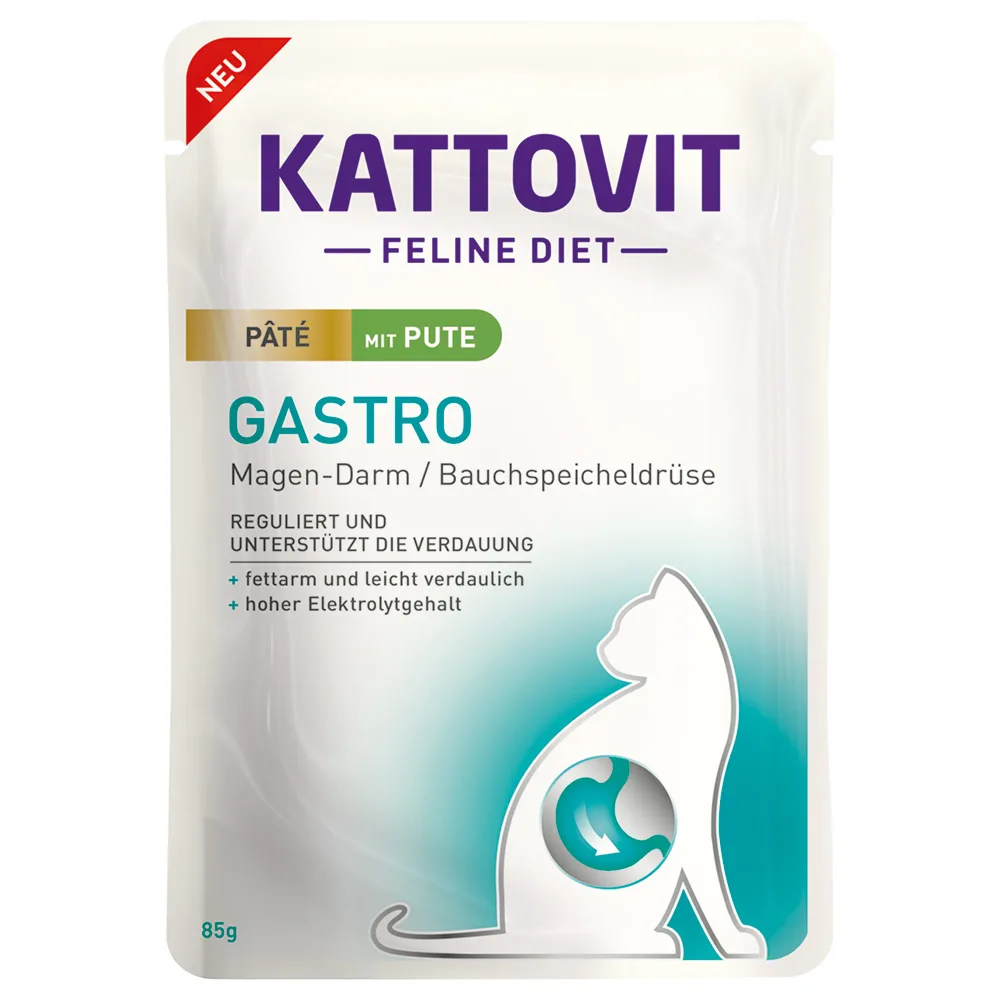 10x 85g Kattovit Gastro Paté met kalkoen, nat kattenvoer van Kattovit – productfoto