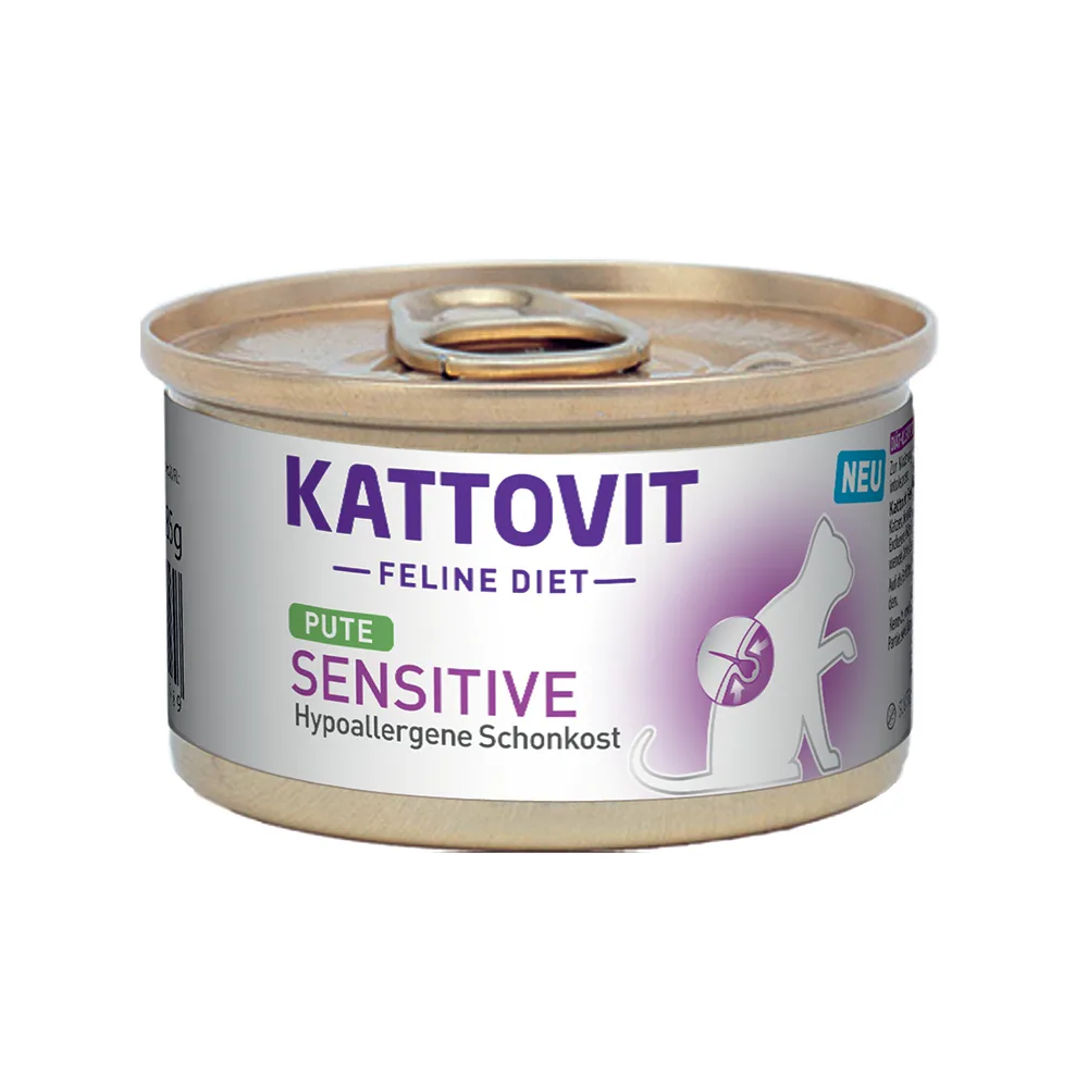 12x85g Sensitive Kalkoen Kattovit Kattenvoer by Kattovit – product photo