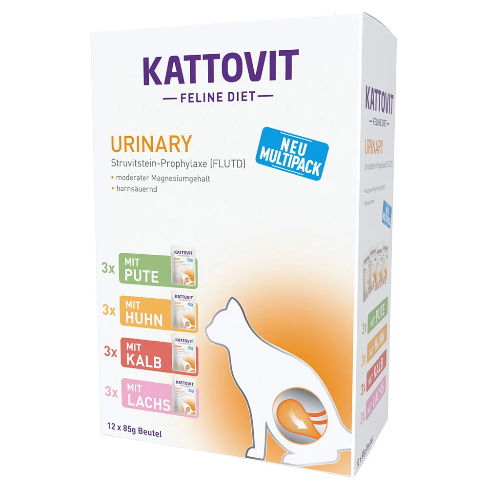 12x85g Urinary Pouches 4 Smaken Kattovit Kattenvoer by Kattovit – product photo