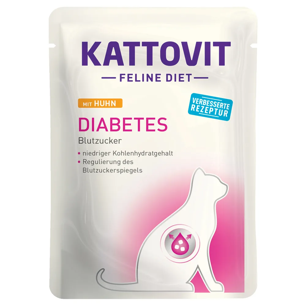 24x85g Feline Diabetes / Gewicht Kip Kattovit Kattenvoer van Kattovit – productfoto