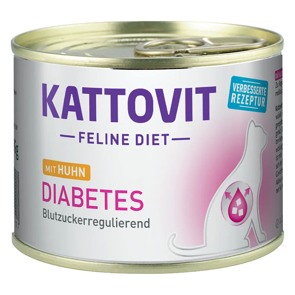 6x185g Diabetes (Bloedsuiker) Kip Kattovit Kattenvoer van Kattovit – productfoto