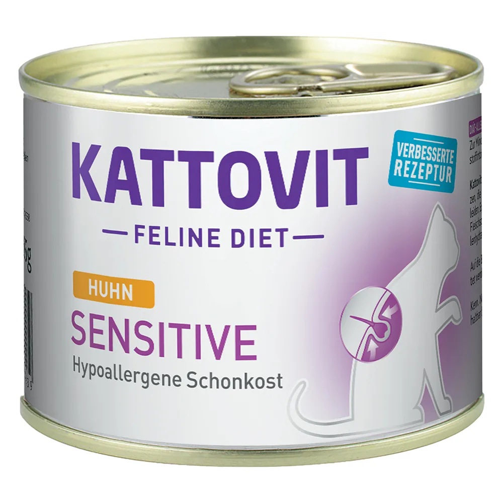 6x185g Sensitive (Hypoallergeen Dieetvoer) Kip Kattovit Kattenvoer van Kattovit – productfoto