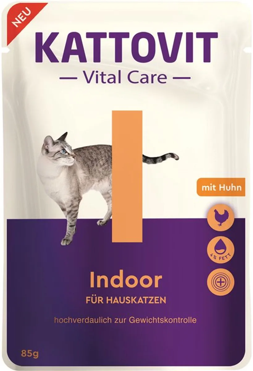 Feline Dieet Vital Care Indoor 24x85g - Binnen de Kattovit – photo produit