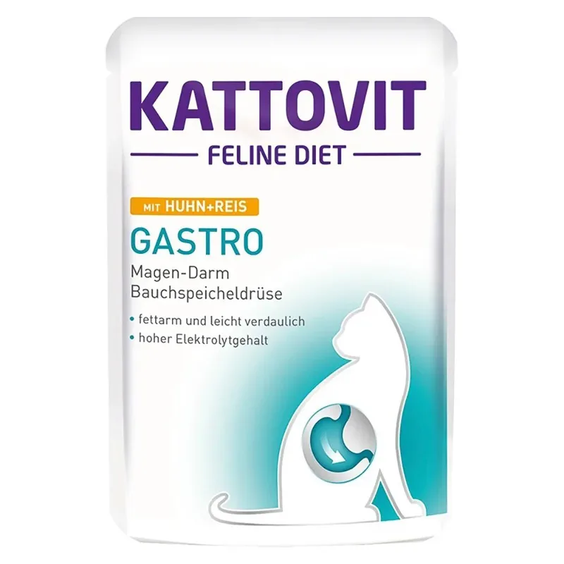 Feline Diet Gastro Chicken With Rice Natvoer Voor Katten 85g by Kattovit – product photo