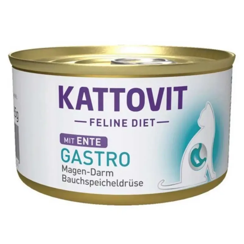 Nourriture Humide Pour Chats Feline Diet Gastro Duck 85g de Kattovit – photo produit