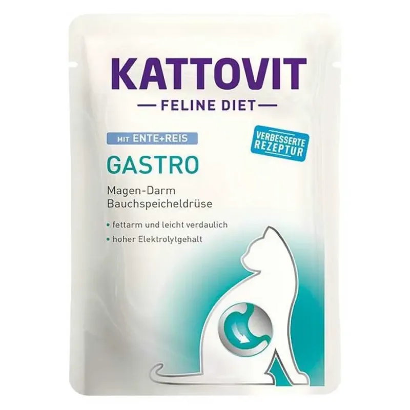 Feline Diet Gastro Duck With Rice Natvoer Voor Katten 85g von Kattovit – Produktfoto