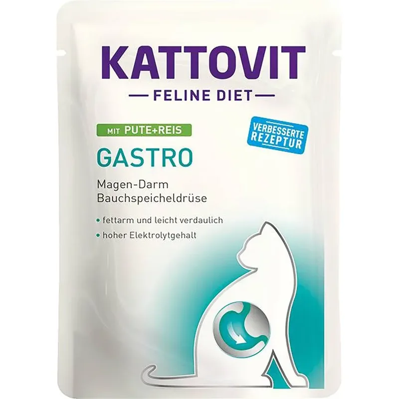 Feline Diet Gastro Turkey With Rice Nassfutter Für Katzen 85g by Kattovit – product photo
