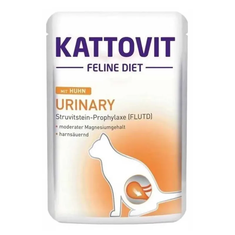 Nourriture Humide Pour Chats Feline Diet Urinary Chicken 85g de Kattovit – photo produit