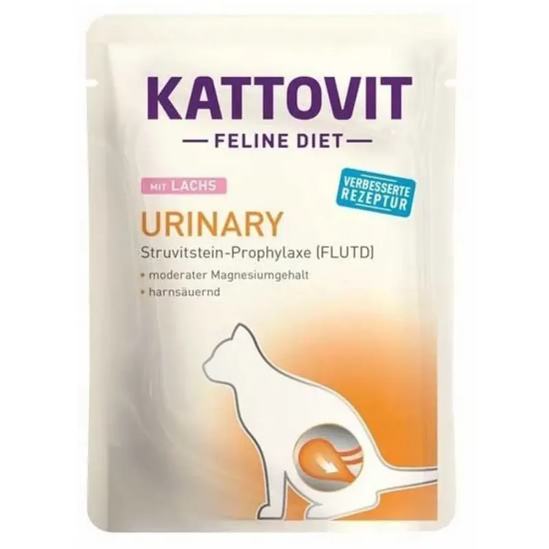 Natvoer Met Zalm Voor Katten Ter Ondersteuning Van De Urinewegen 85g by Kattovit – product photo