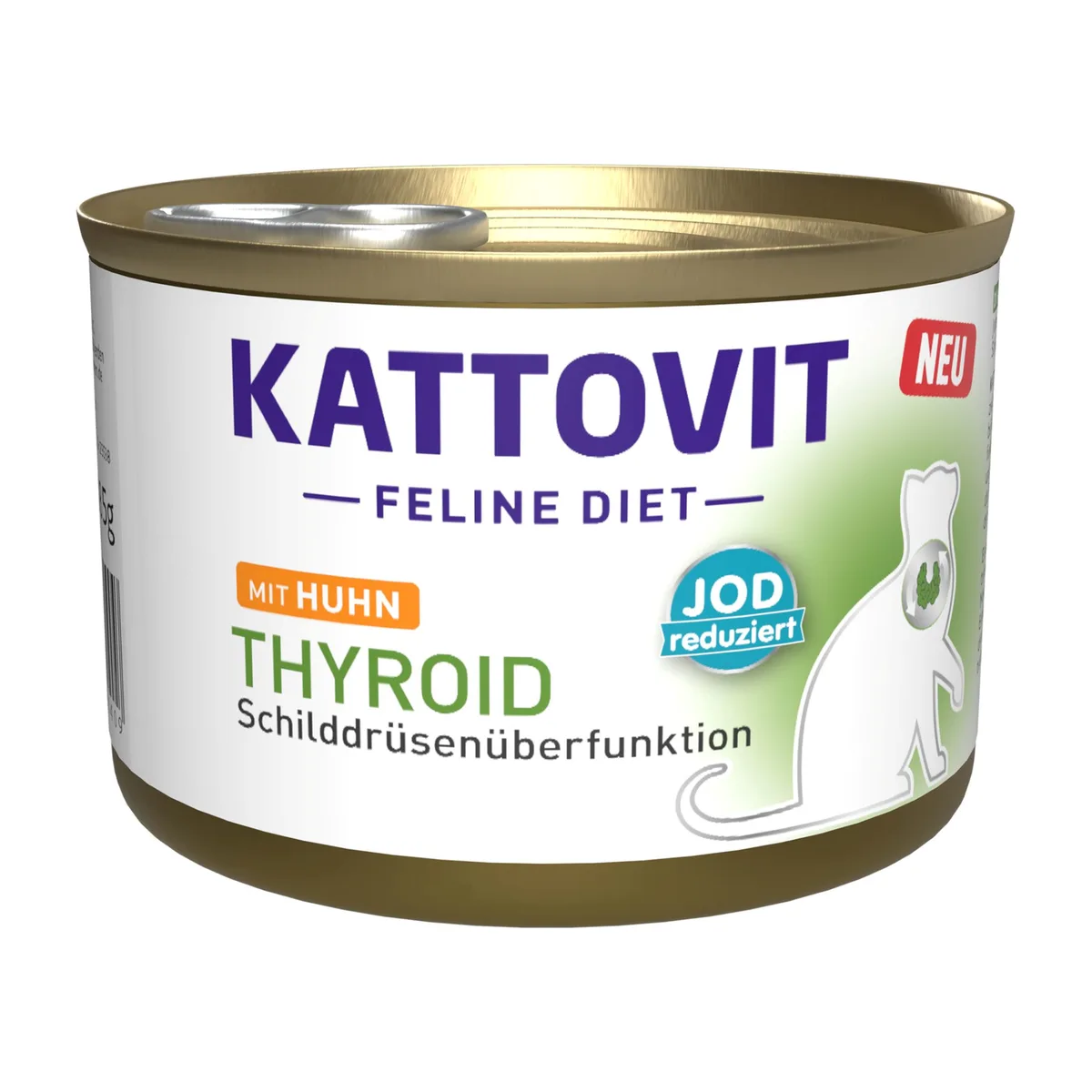 Voordeelpakket: 24x 185g Kattovit Feline Diet Thyroid met kip nat kattenvoer by Kattovit – product photo
