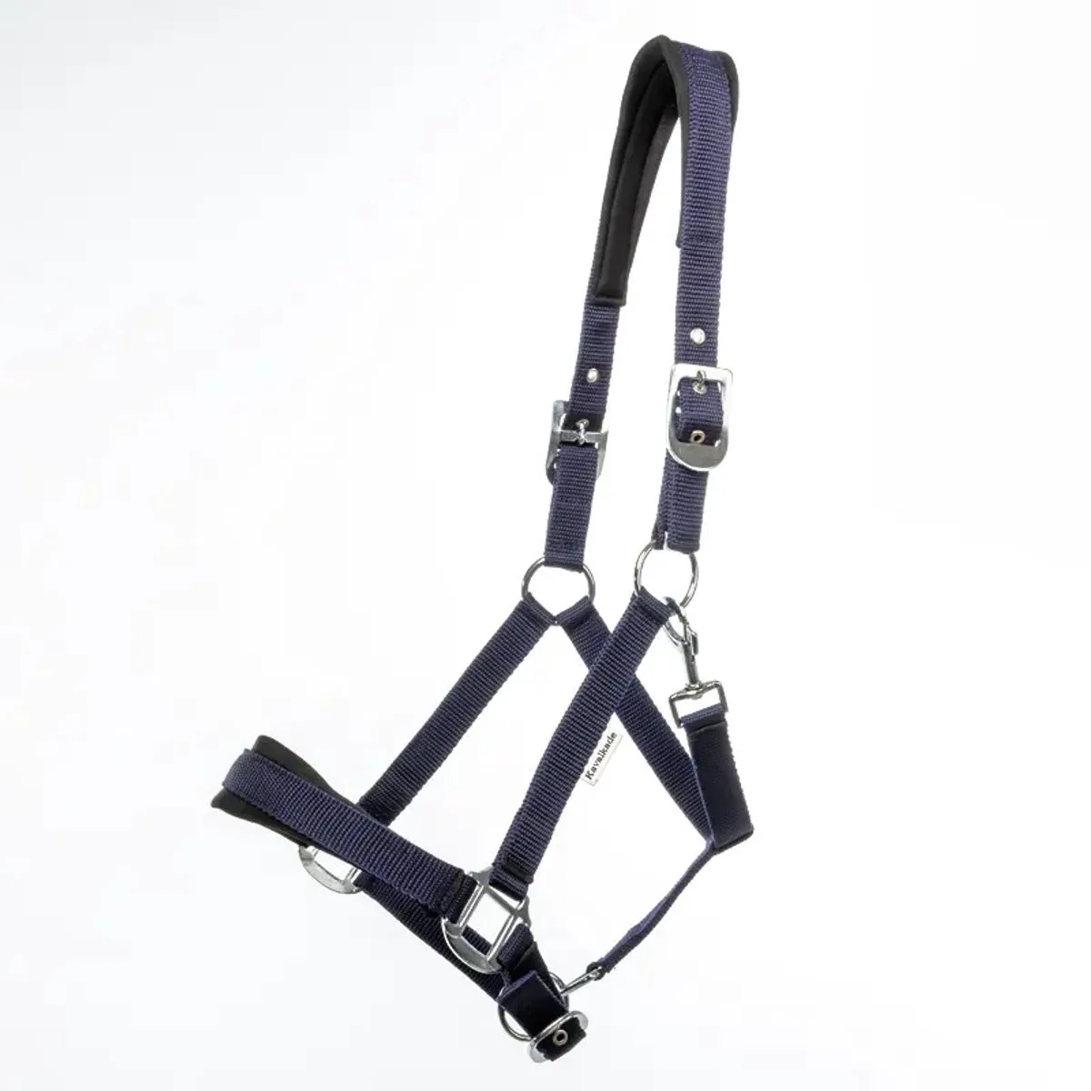 Nylon paardenhalster Kavalkade Classic Simple de Kavalkade en Marine, Bleu foncé – photo produit