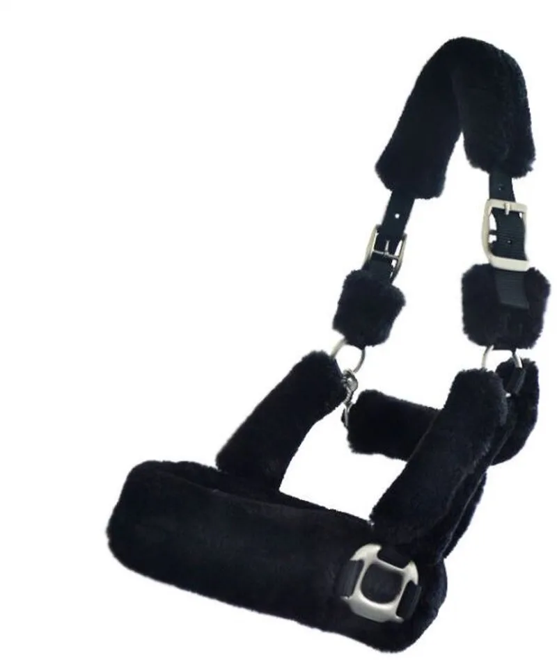 Reizende halster voor paard met teddy fleece Kavalkade de Kavalkade en Noir – photo produit