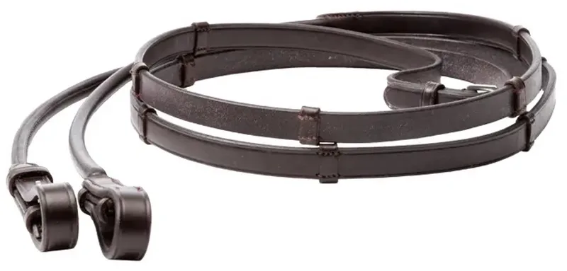 Ronde leren teugels voor paard Kavalkade Fleur by Kavalkade in Brown – product photo
