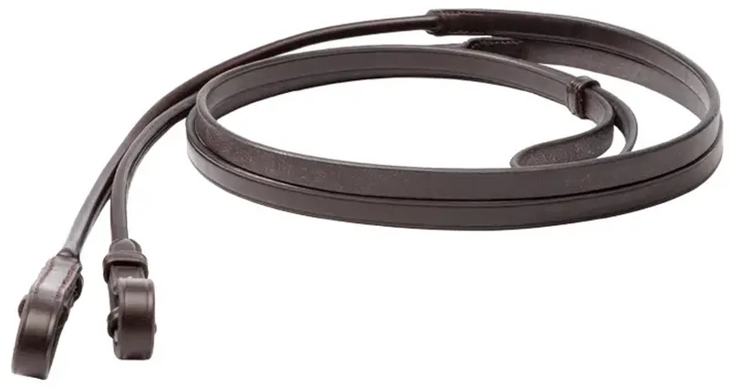 Ronde leren teugels voor paard Kavalkade Fleur-Weymouth by Kavalkade in Brown – product photo