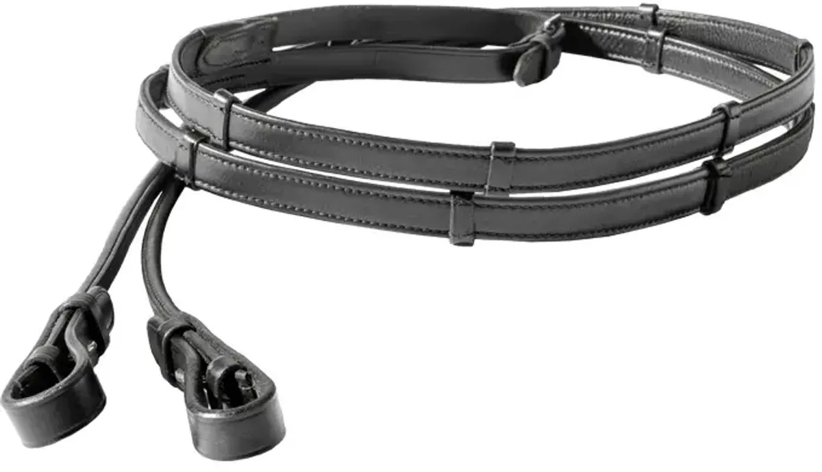 Rubberen teugels met dubbele stang Kavalkade (x10) de Kavalkade en Noir – photo produit